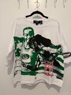 🔥🏃🏾‍♀️💨🔥 Watson  Sha’Carri Richardson Crop Boxy Tee- Size M